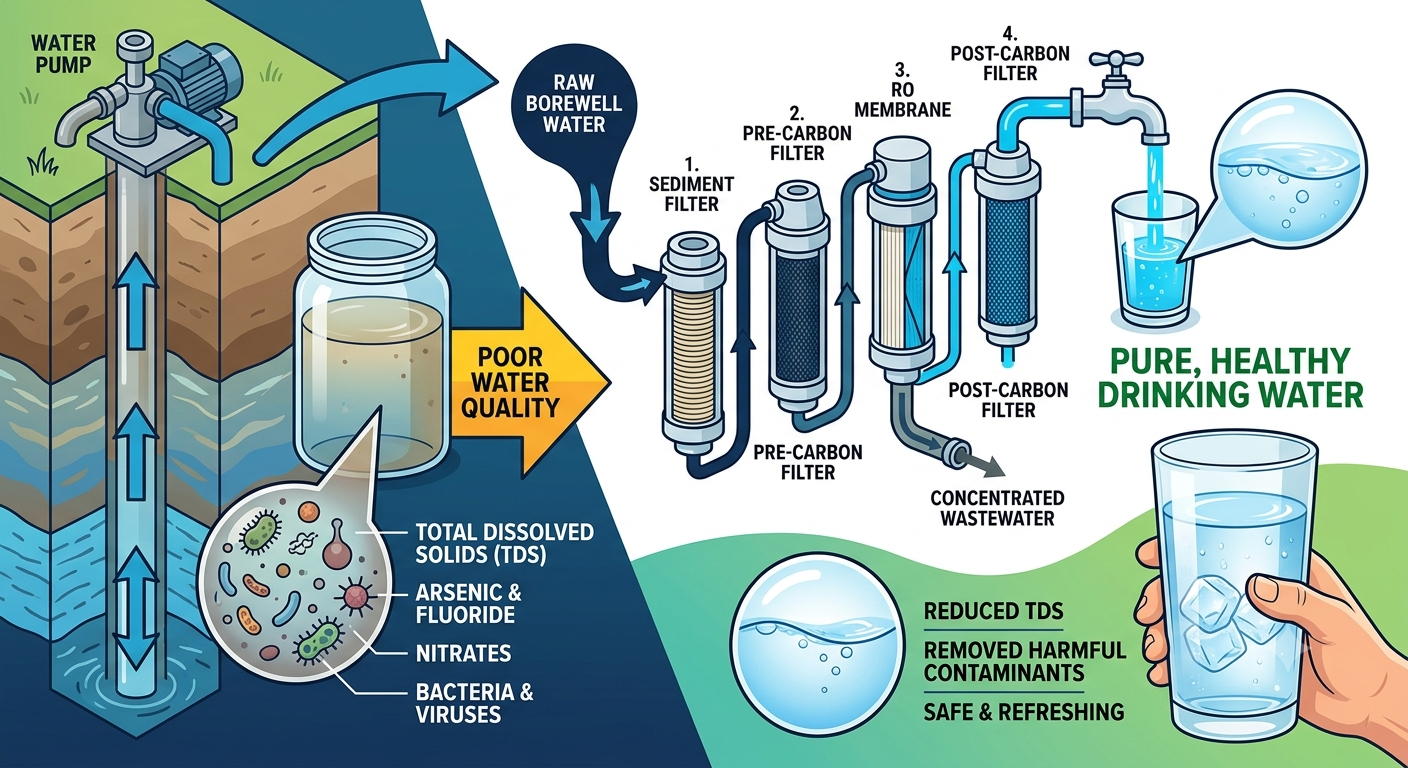 Excellent RO Purifier for Borewell Water Safety